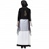 Designer Shrug with Inner abaya- Black-White